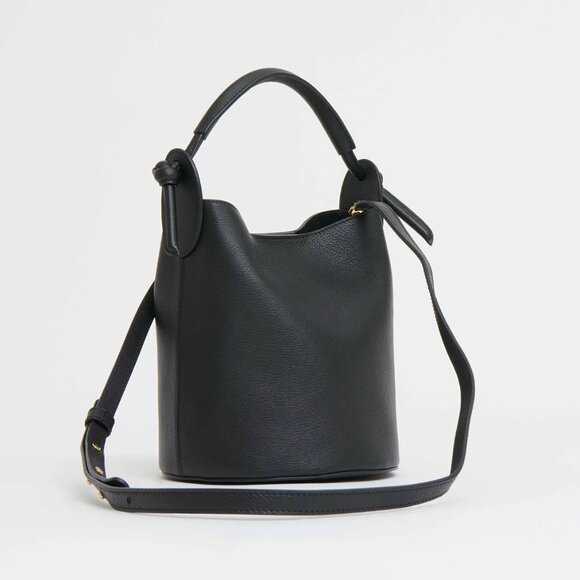 Mansur Gavriel Mini Fortuna Bucket Bag Black Made in Italy - Picture 1 of 8